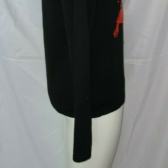 SML Design Christmas Cardigan Black Sweater - Picture 3 of 7